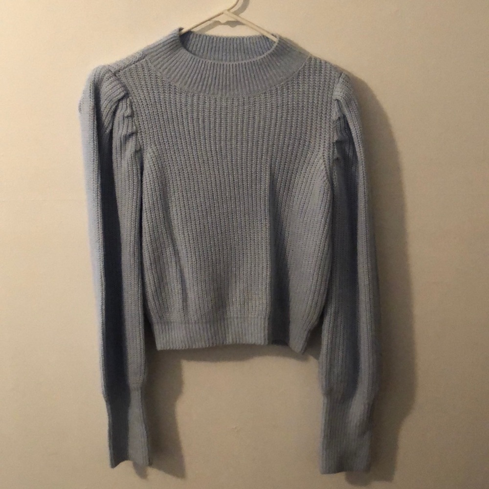 Blue cropped sweater